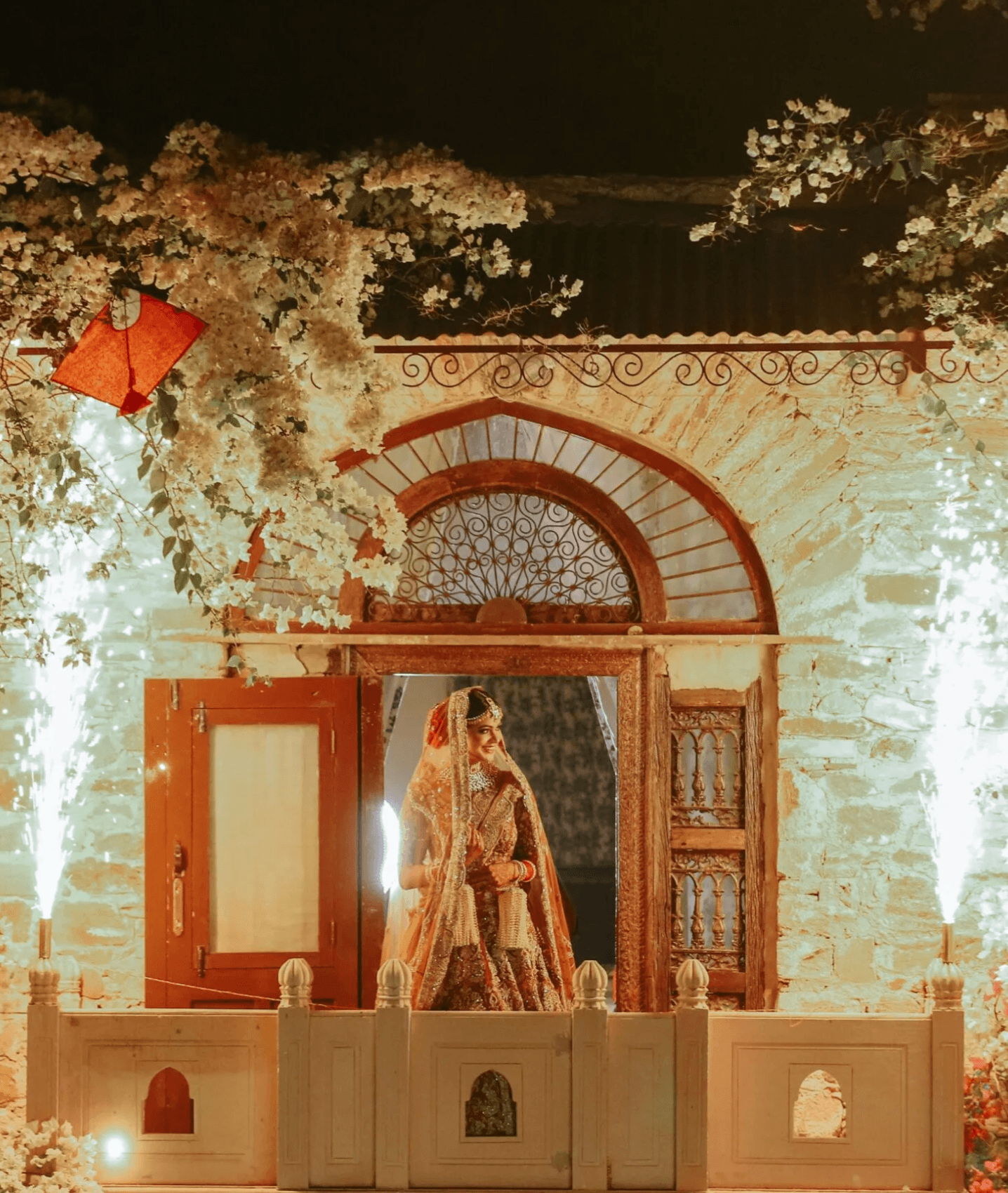 Wedding décor and accessories setup